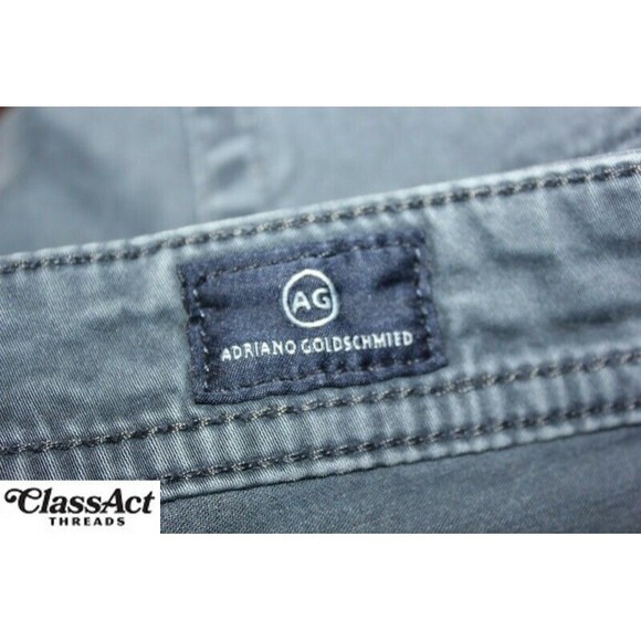 AG Adriano Goldschmied Pants Gray The Graduate Tailored Leg Stretch 38 X 34 - Picture 3 of 7